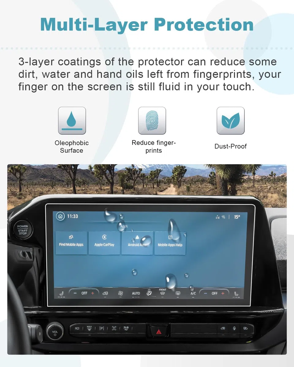 CDEFG Compatible con Ford Tourneo Custom 2024 2025 Facelift Navigation Protector de pantalla 4H resistente a los arañazos 13 pulgadas GPS Protector de pantalla Navi Transit E-Transit EV Accesorios