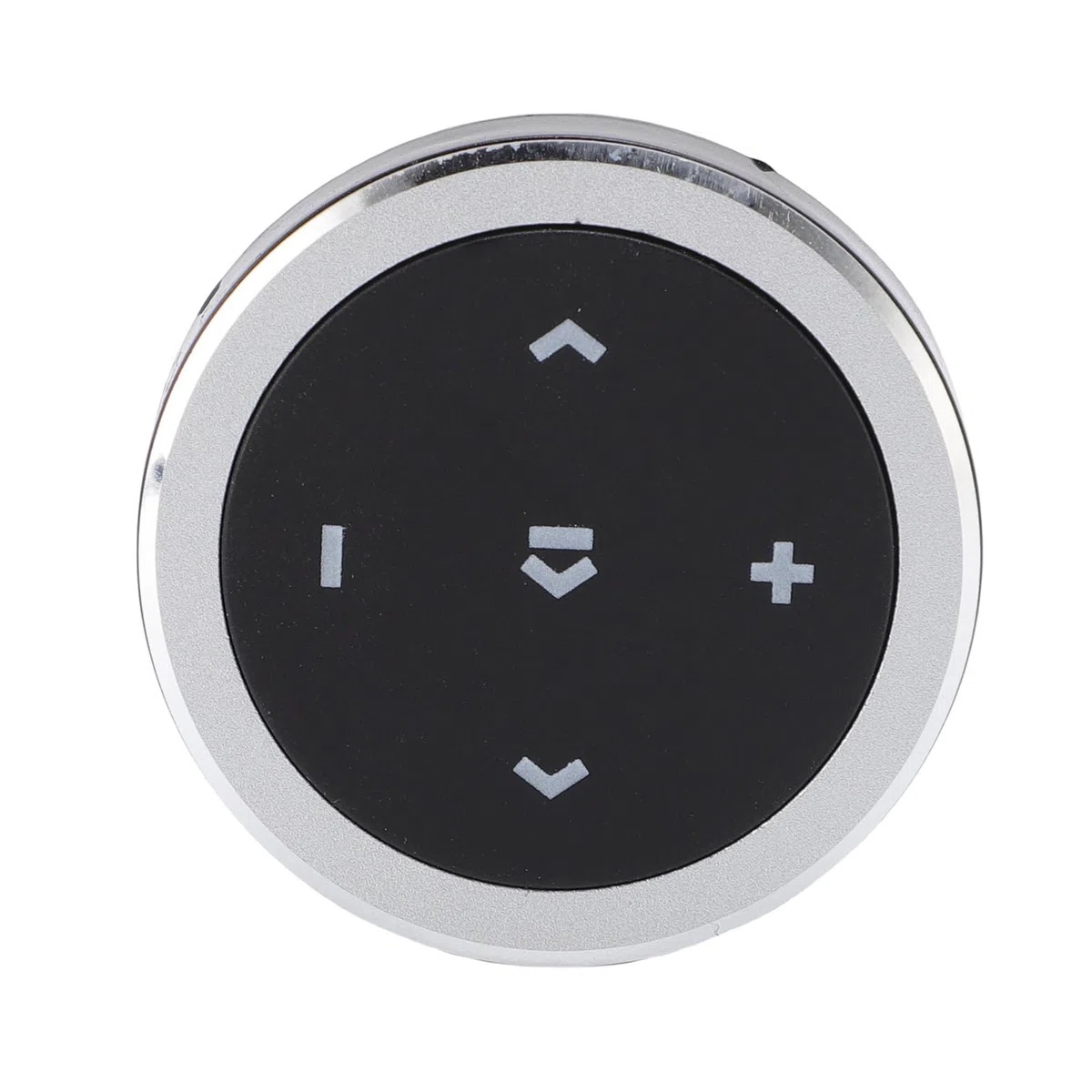 Control Remoto Inalámbrico Bluetooth para Música Y Selfies con Soporte para Volante para Coche. Reproducir Música, Pausar, Saltar, Ajustar Volumen.