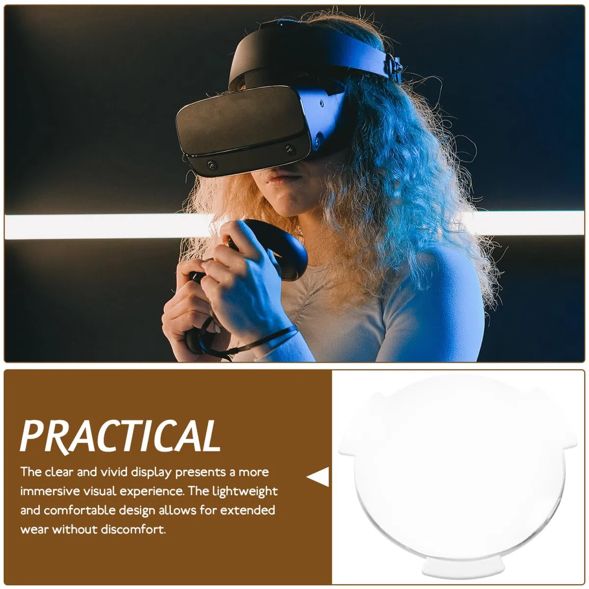 Lurrose Lentes De Realidad Virtual 3D Biconvexas 0.98X0.98X0.07In Juego De 20 Lentes De Repusto para Gafas VR Accesorios Compatibles con Cascos para Experiencias Inmersivas En Hogar Y Grupo