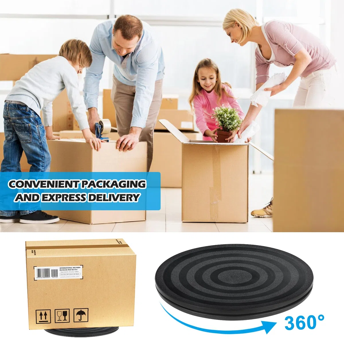 3 Piezas Plataforma Giratoria, 20cm Base Giratoria Universal, Base Giratoria TV de Plataforma 360 Grado, Plato Giratorio Redonda para Fotografia, Plantas, Presentaciones de Joyas