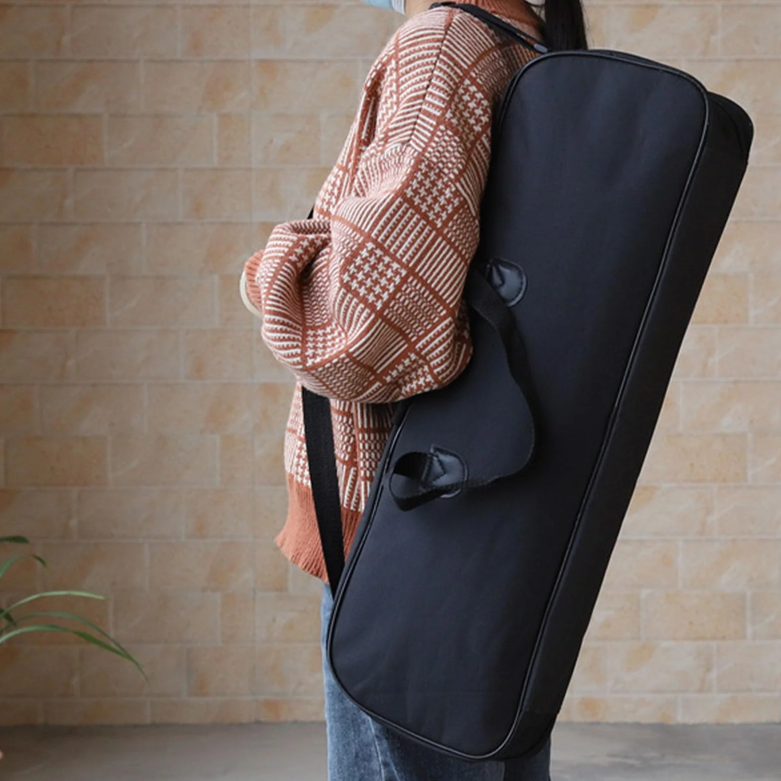 Bolsa Grande para Telescopio, Bolsa de Almacenamiento para Telescopio a Prueba de Golpes con Gancho Antideslizante, Estuche de Transporte Multiusos para Telescopio con Correa de