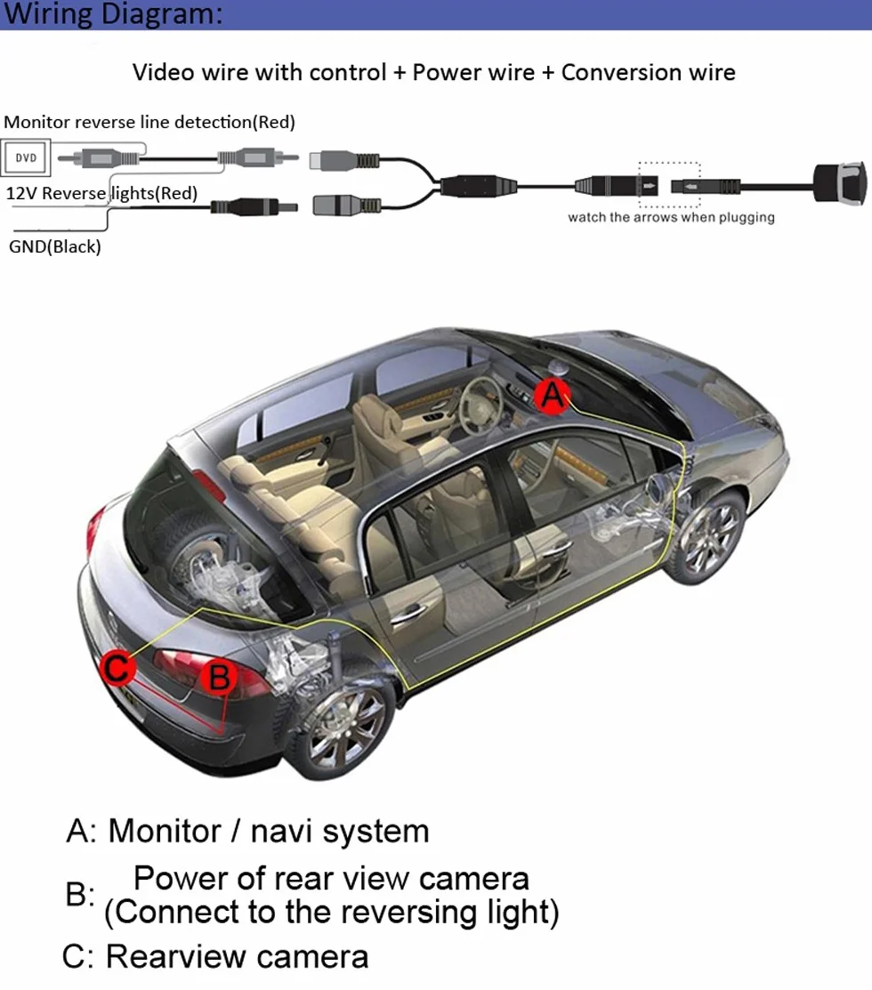 Coche Universal de Visión Trasera Cámara en luz de la matrícula CCD Chip Revertir Asistencia de Copia de Seguridad de la Cámara de Aparcamiento para VW Golf5 B5 Navi