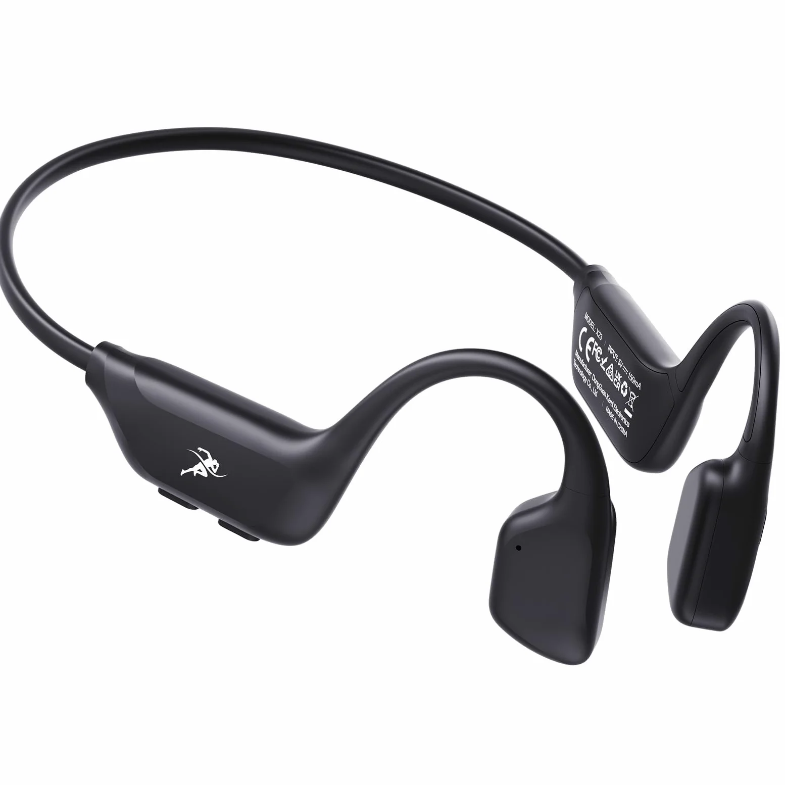 Auriculares de conducción ósea Bluetooth 6.0 — Auriculares deportivos inalámbricos de oído abierto. Resistencia al agua y al sudor IPX7; 2 horas de carga para. Ideales para ciclismo y running