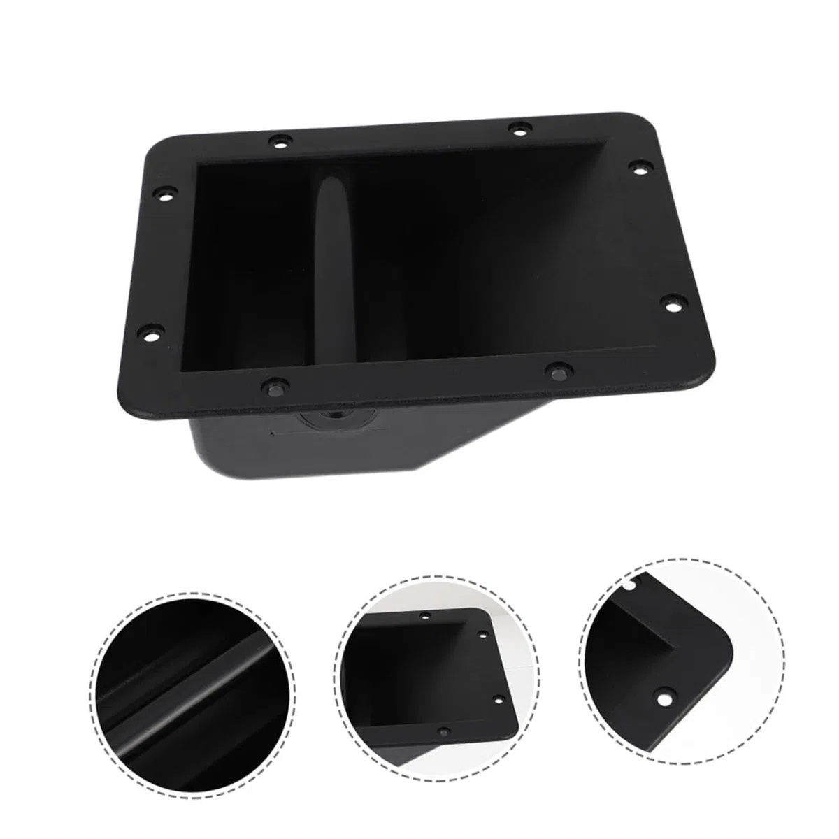 VILLCASE 4 Asas de Plástico Negras Mango Cómodo Pequeños Orificios para Altavoces Paquete de 4 Piezas Accesorios para Subwoofer y Puerta de Garaje