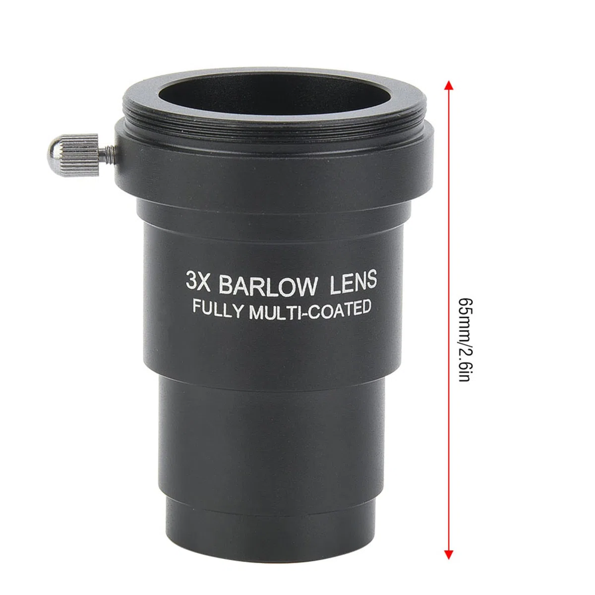 Lente Barlow 3X de 1,25 Pulgadas - Interfaz de Rosca M42 * 0.75 Lente de Metal Totalmente Multicapa - para Oculares de Telescopio Astronómico