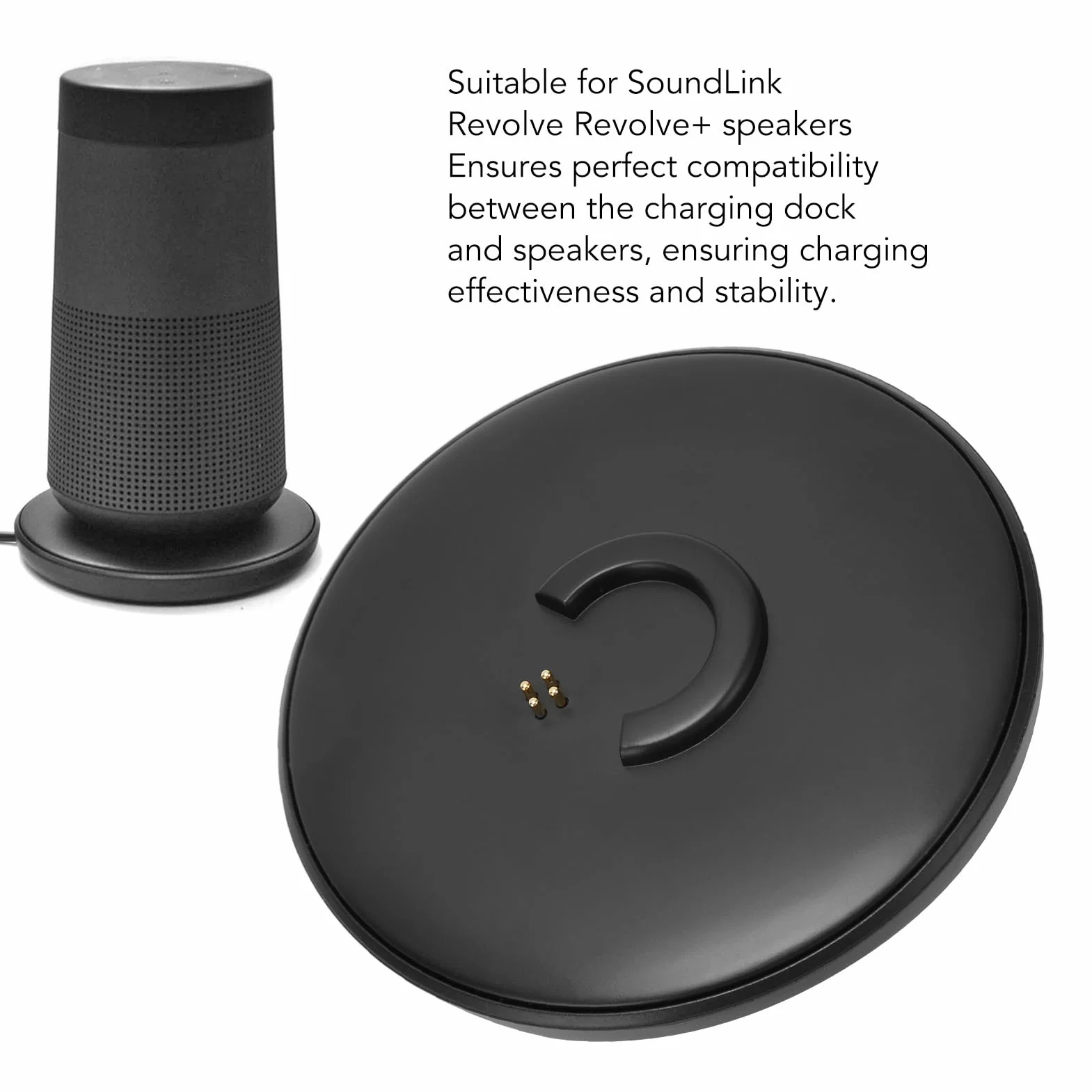 Cargador para Bose Soundlink Revolve, Base de Carga de Altavoz Portátil para el Hogar, Base de Carga para Altavoz Bose Soundlink Revolve Soundlink Revolve Plus Bluetooth 360