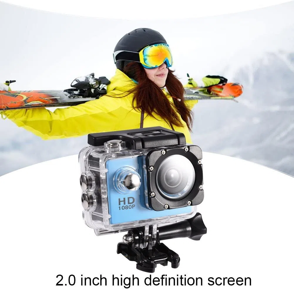Mini DV Cámara de Deportes,Cámara de acción 4K Impermeable 30m Cámara de Video de Deportes al Aire Libre DV 1080P Full HD LCD Mini videocámara Kits de Accesorios de Montaje(Rosado)