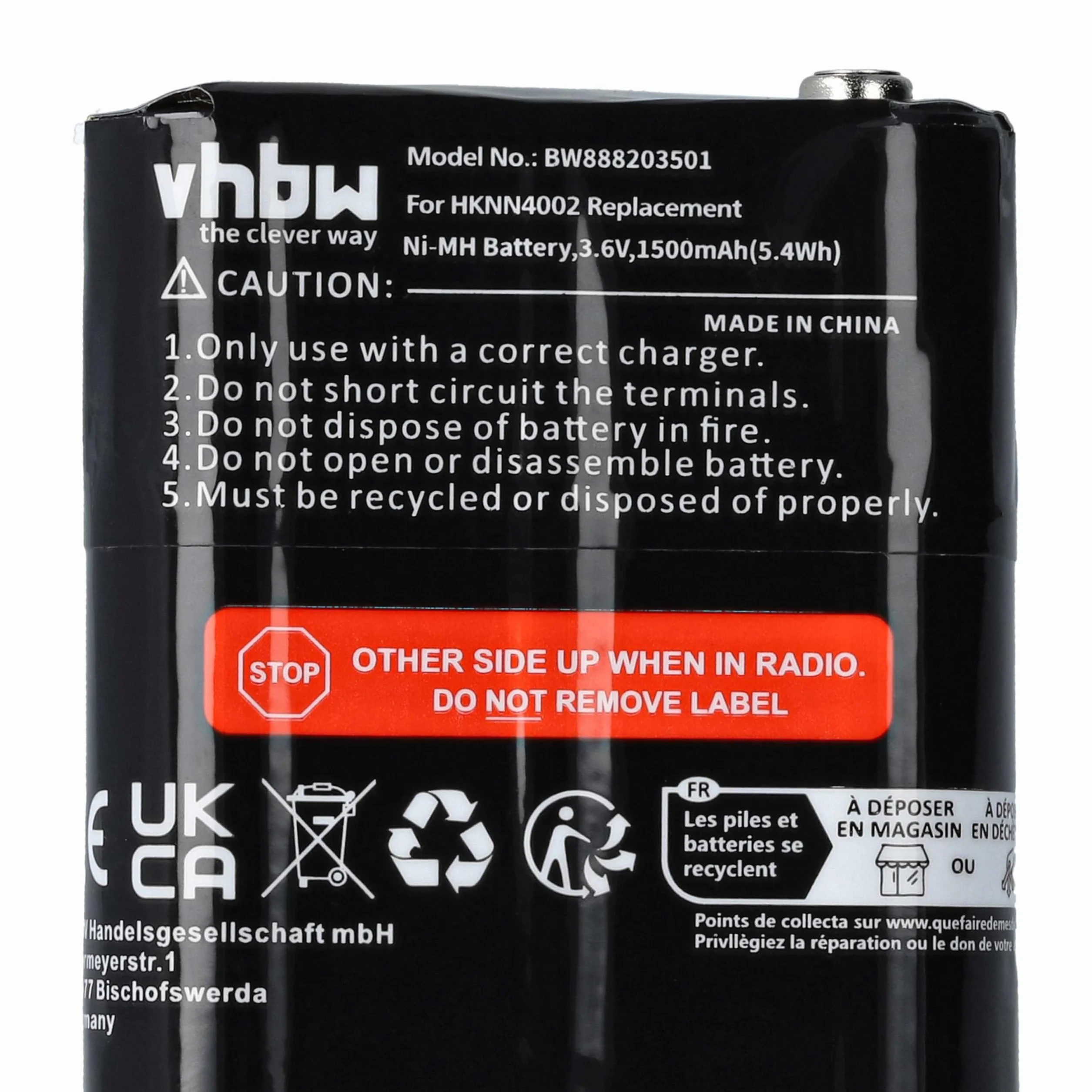 vhbw 5X batería Compatible con Motorola Talkabout T9680, T9680RSAME, T62 Radio (1500 mAh, 3,6 V, NiMH)