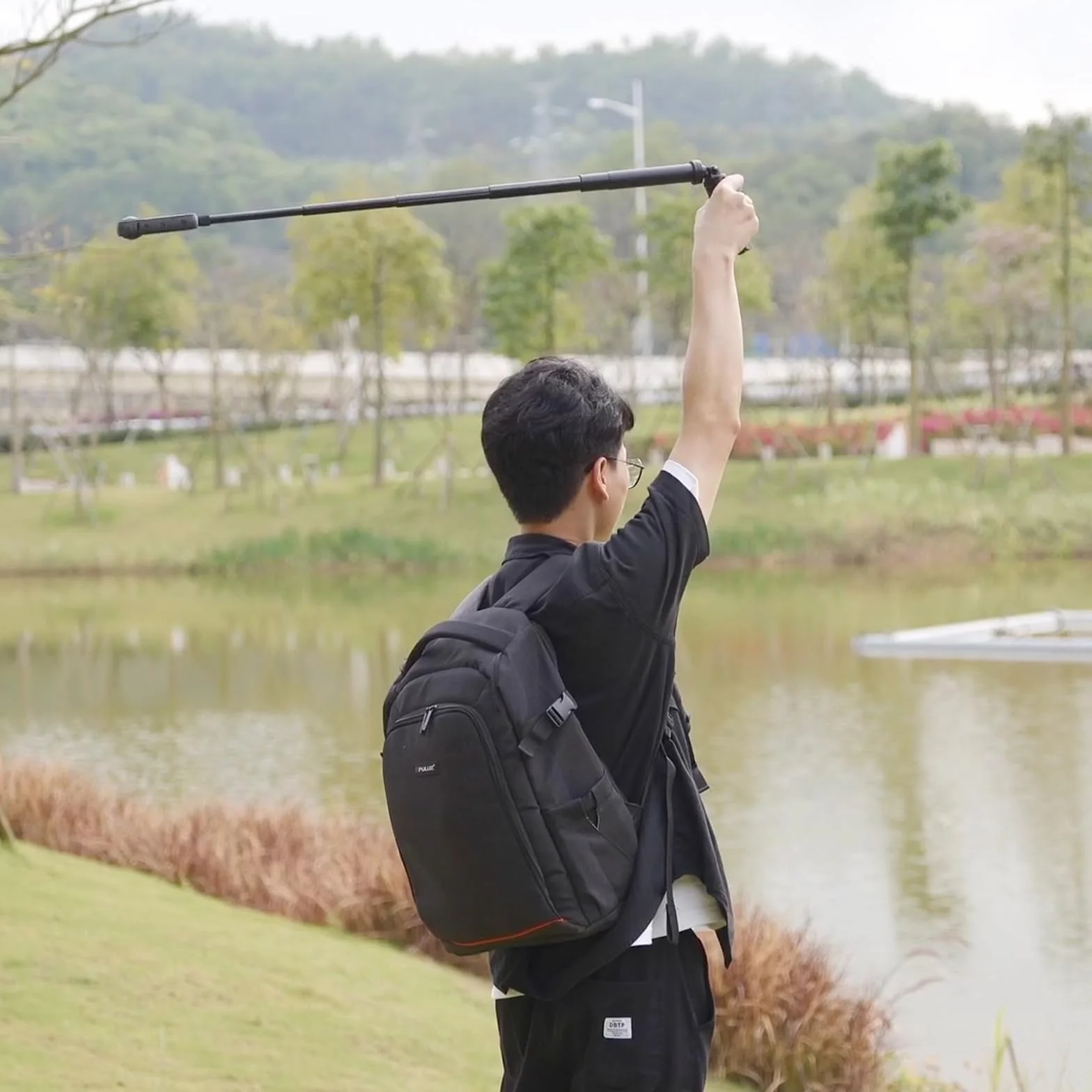 Insta 360 X4/X3 Bullet Time Handle - Trípode giratorio para DJI Pocket 3/Go Pro, trípode de escritorio PULUZ para cámara de acción, palo selfie