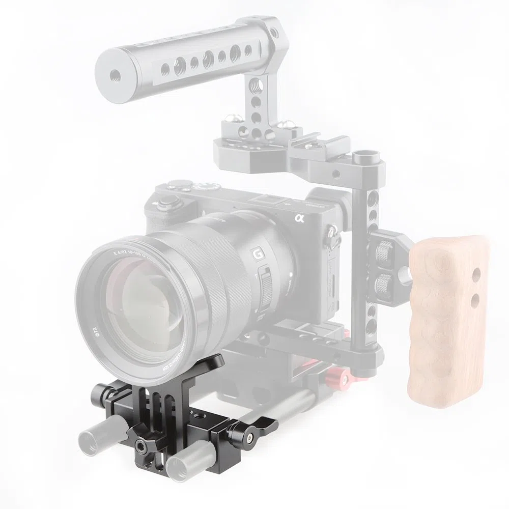 CAMVATE Cámara Lente Apoyo Abrazadera de 15 mm Varilla Rail Bloque para DSLR Rig Rod Apoyo Rail Sistema
