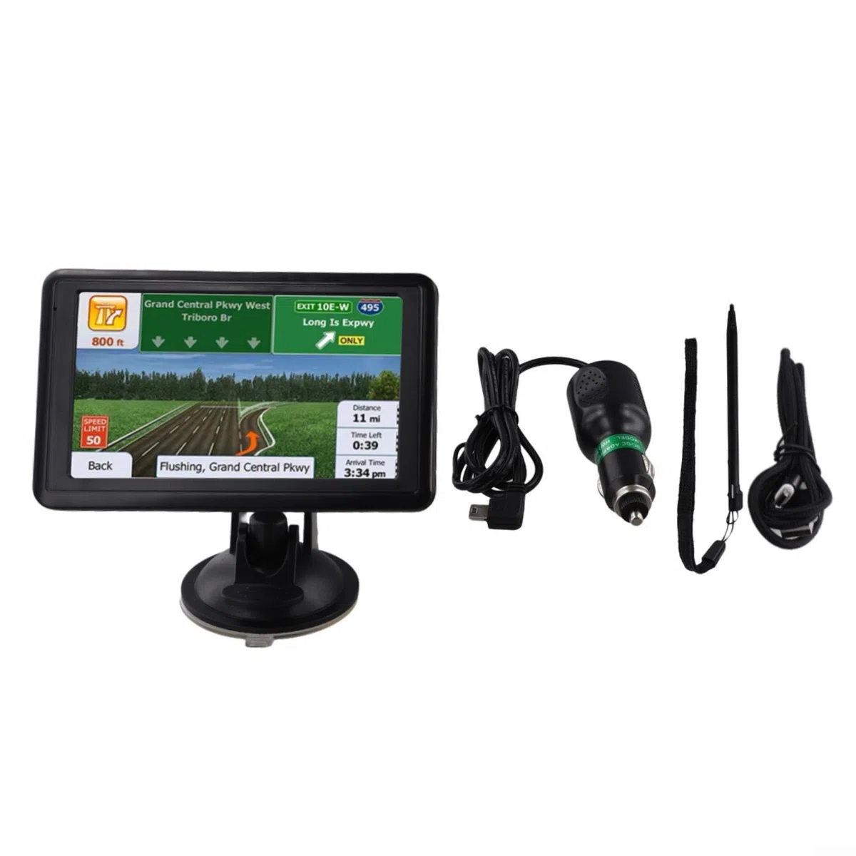 Navegador GPS para Coche/camión/RV de 5 Pulgadas | Pantalla táctil de 8 GB | Cámara de Velocidad y guía de Carril(Version britannique)