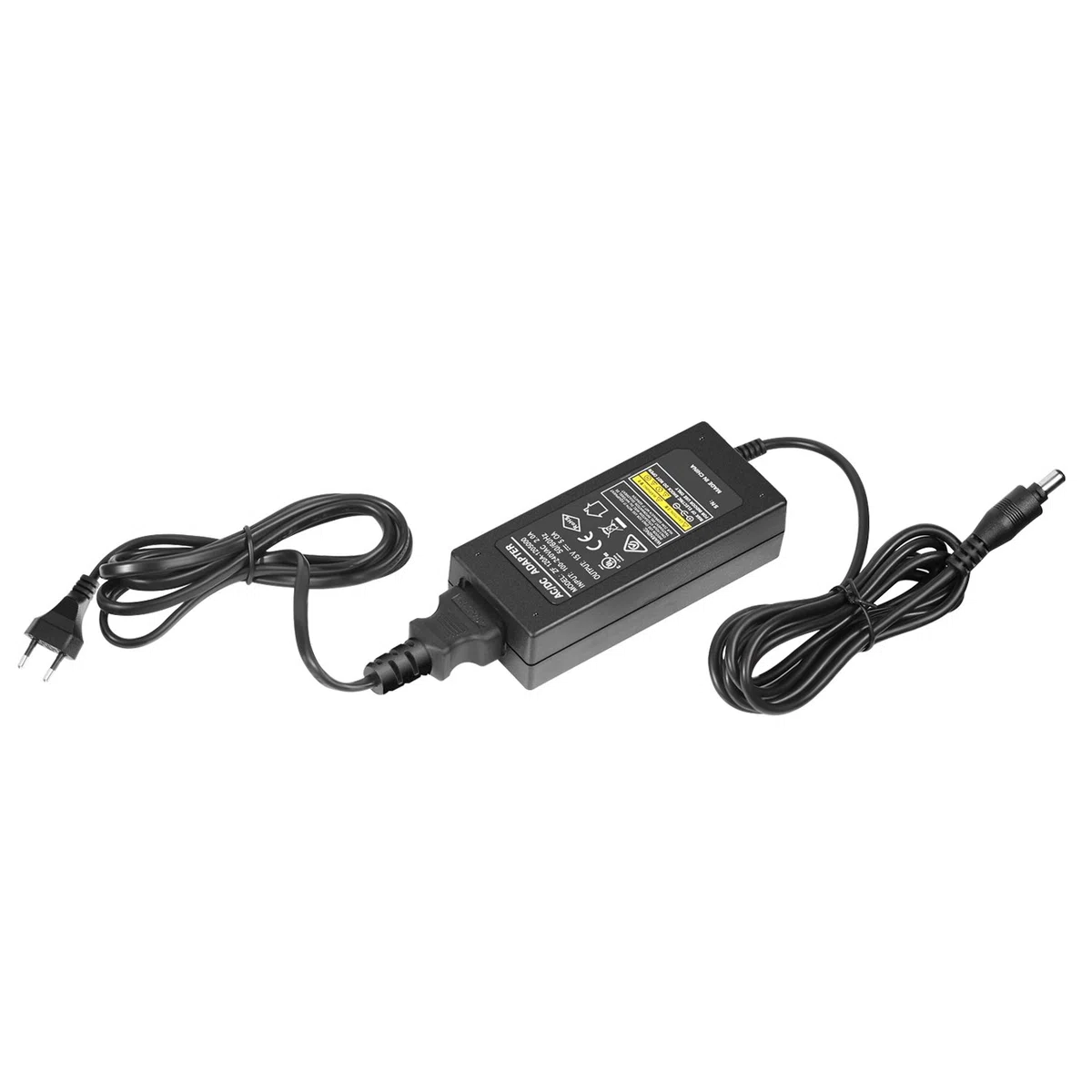 Neewer Fotografía AC 220V a DC 15V Adaptador de Corriente con Cable de Alimentación 5A Fuente de Alimentación de Salida para Foto Estudio Anillo Luz (Negro)