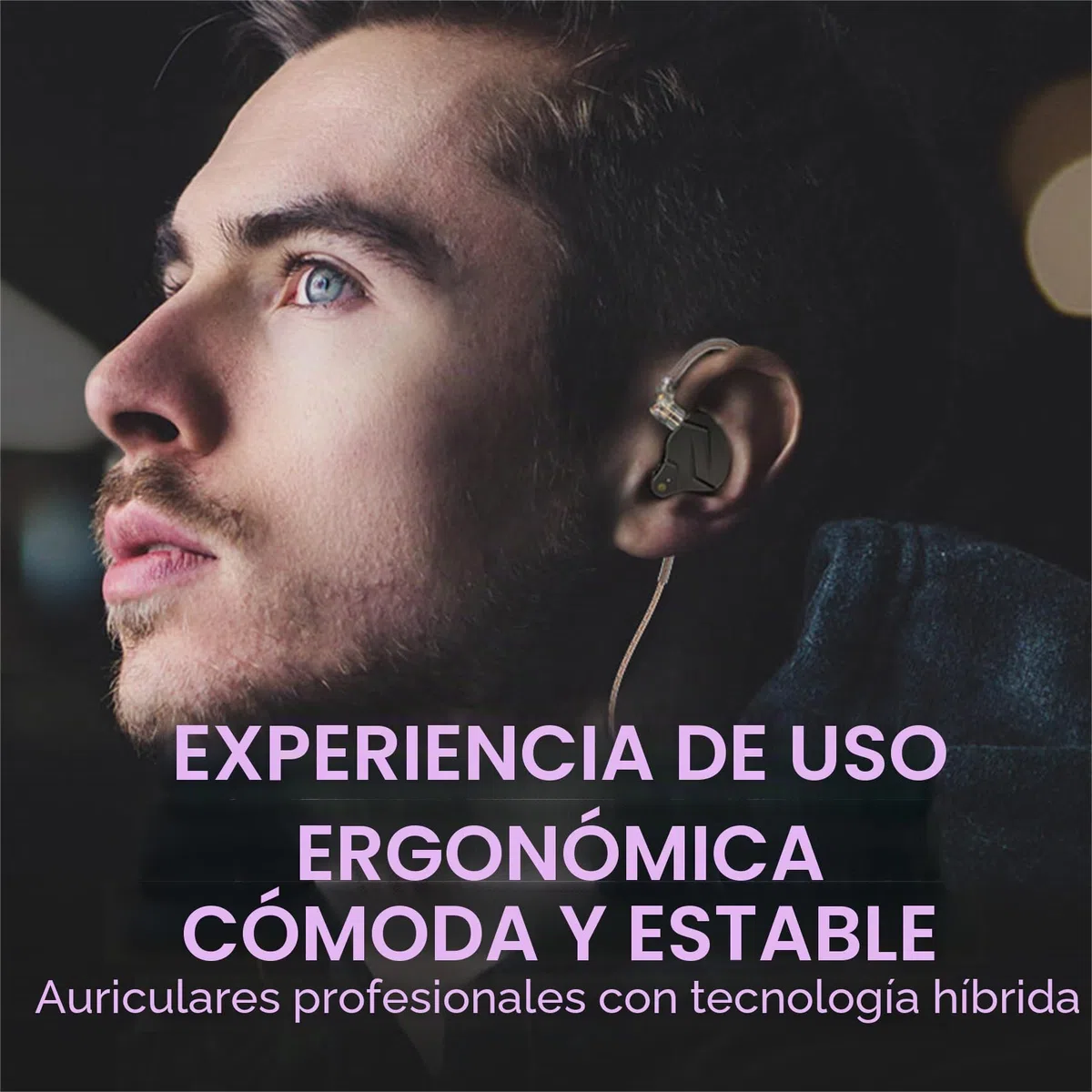 Yinyoo KZ ZSN Pro Auriculares intraurales Hybrid Dynamic Armature Aurices in Ear Monitor Dual Driver 1DD 1BA Basco Profundo Sound Earphones ergonómicos cómodos (Gris sin micrófono)