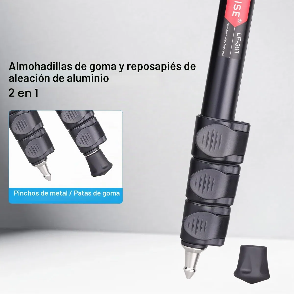 ARTCISE Monopod para cámara, 156 cm, aleación de aluminio, monopié compacto con altura de 4 secciones, soporte de viaje ligero para cámara DSLR, capacidad de carga 15 kg