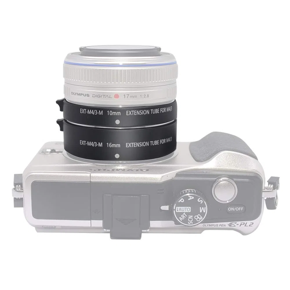 EXT-M3/4-M 10mm 16mm Sistema automático extensión Tubo para Olympus Micro 4/3 cámara