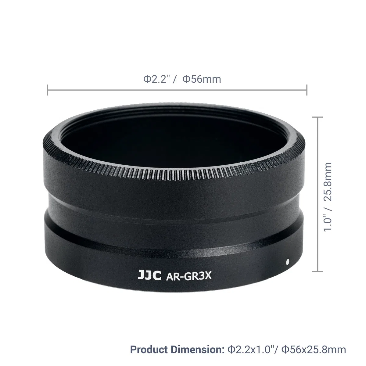 JJC Anillo adaptador de filtro de lente de metal para cámara RICOH GR IIIx/GR IIIx HDF, repuesto para adaptador de lente RICOH GA-2, compatible con filtro de 49 mm, construcción de aleación de