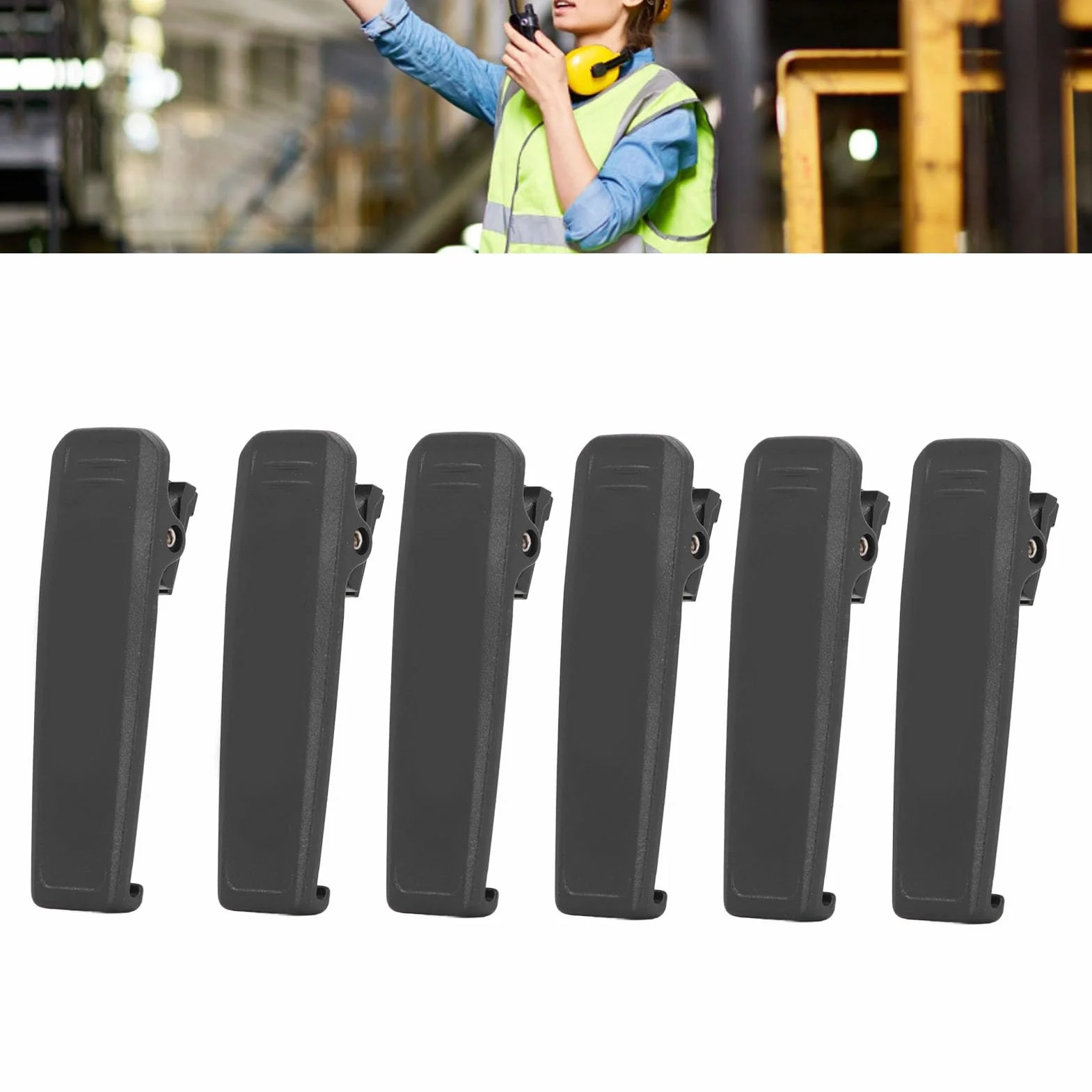 Clip para Cinturón de 6 Piezas, Práctico Clip para Cinturón de Radios Portátiles para Sujetar de Forma Segura, para IC F1000 IC F2000 IC V10MR IC F1000D IC F2000D IC F2000T