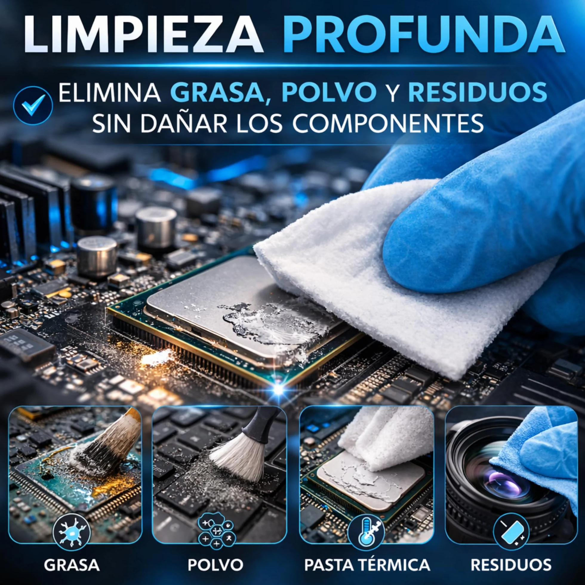Alcohol Isopropílico 99.9% Puro - 5 Litros | Limpieza Electrónica y Eliminación de Residuos | Uso Profesional e Industrial