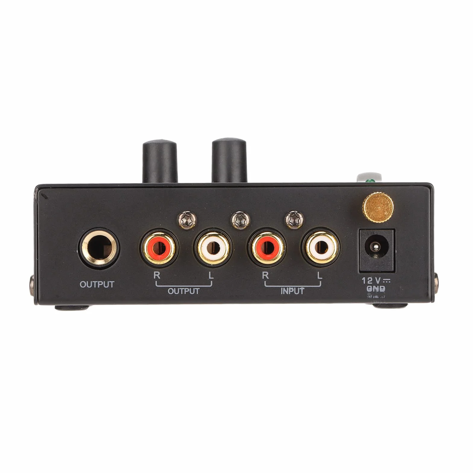 Preamplificador de Fono PP500P, Preamplificador de Tocadiscos de Operación de bajo Ruido Profesional, Adaptador CC de 12 V, Conecta Tocadiscos a Entrada, Amplifica Música