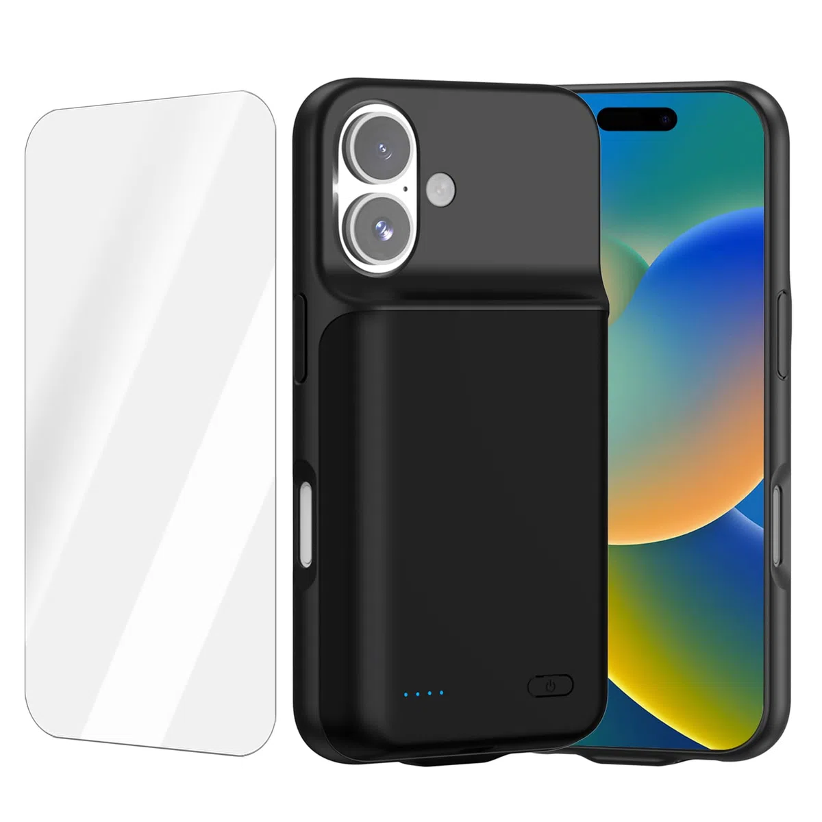 Funda de Batería para iPhone 16 (6.1"), Cargador Portátil de 8500mAh, Funda Ultrafina de Batería Extendida, Cargador de Teléfono y Funda Protectora con Función de Carga para iPhone 16
