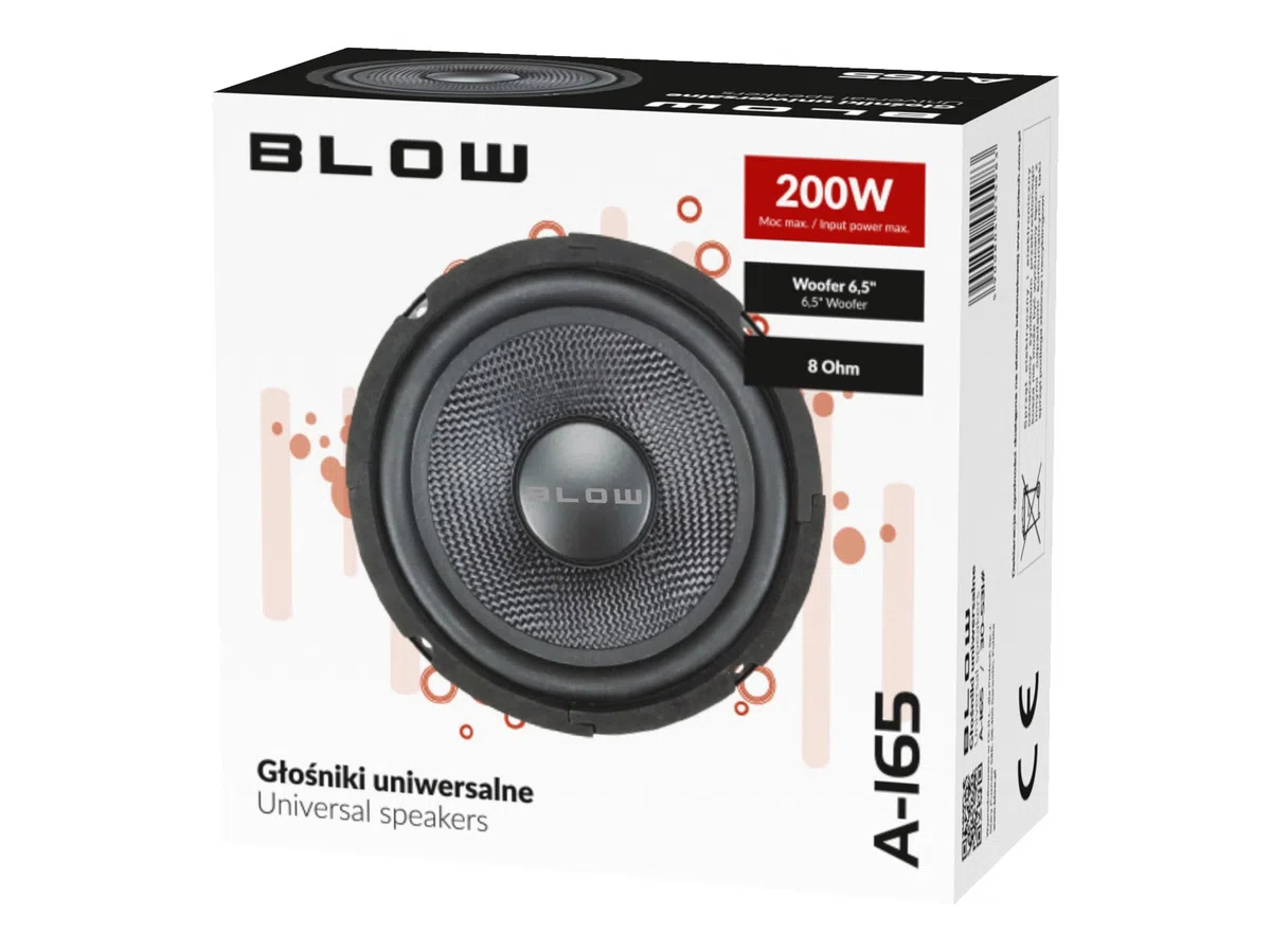 Blow A-165 - Altavoz bajo (200 W, 8 ohmios, 6,5", woofer, subwoofer)