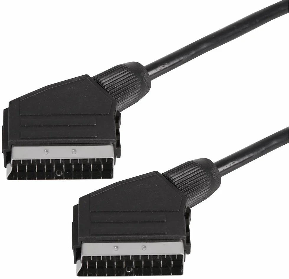 Pro Signal PSG91274 - Cable euroconector macho a macho, 2 m, color negro