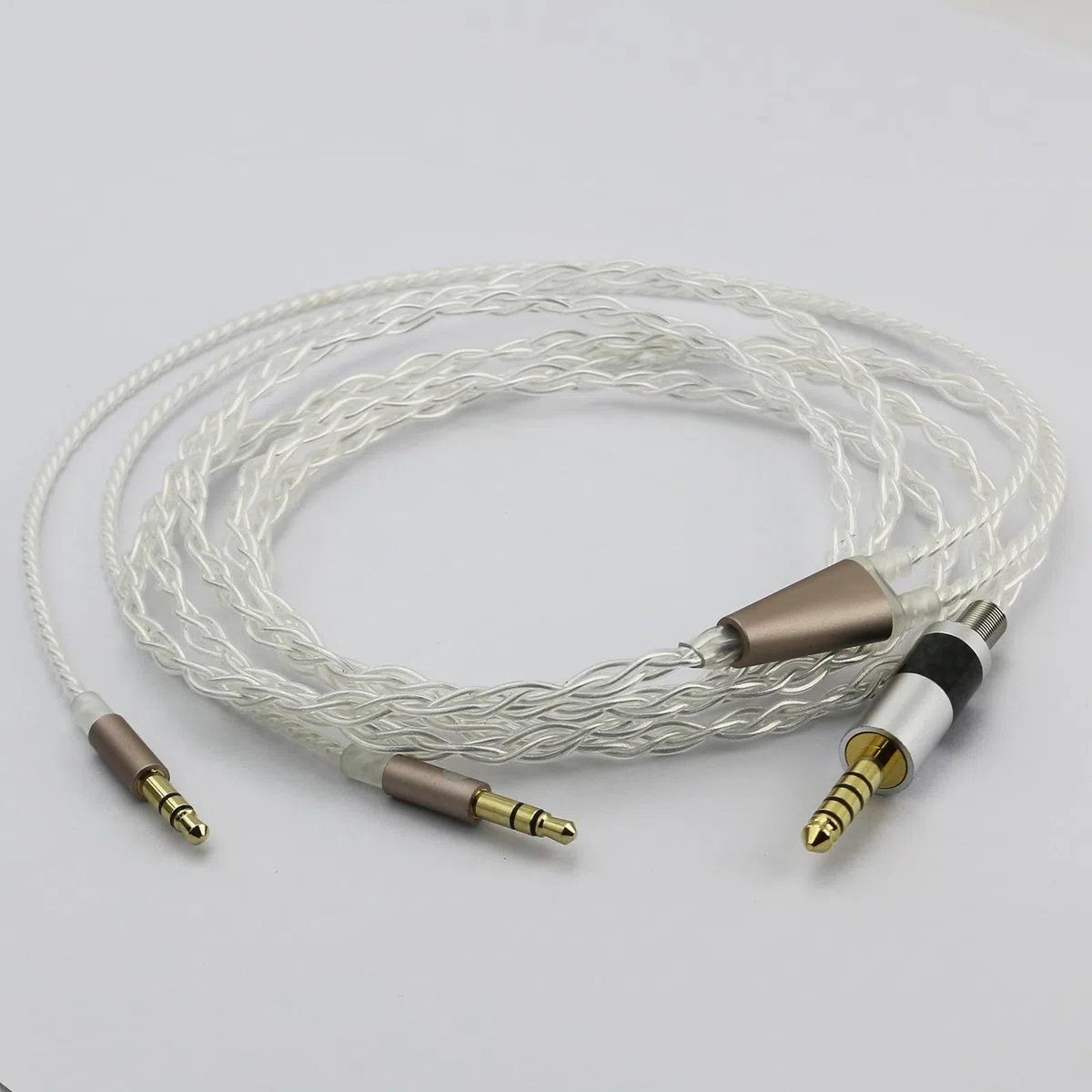 Cable de audio mejorado de 4,4 mm, equilibrado para auriculares Hifiman Ananda, Arya, Sundara, HE400SE, HE4XX, Edition XS (versión 2 x 3,5 mm), chapado en plata de cobre 6N