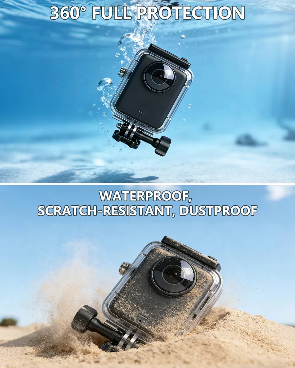 Funda protectora impermeable para DJI Osmo 360, 60 m/197FT carcasa impermeable, carcasa sumergible compatible con DJI Osmo 360