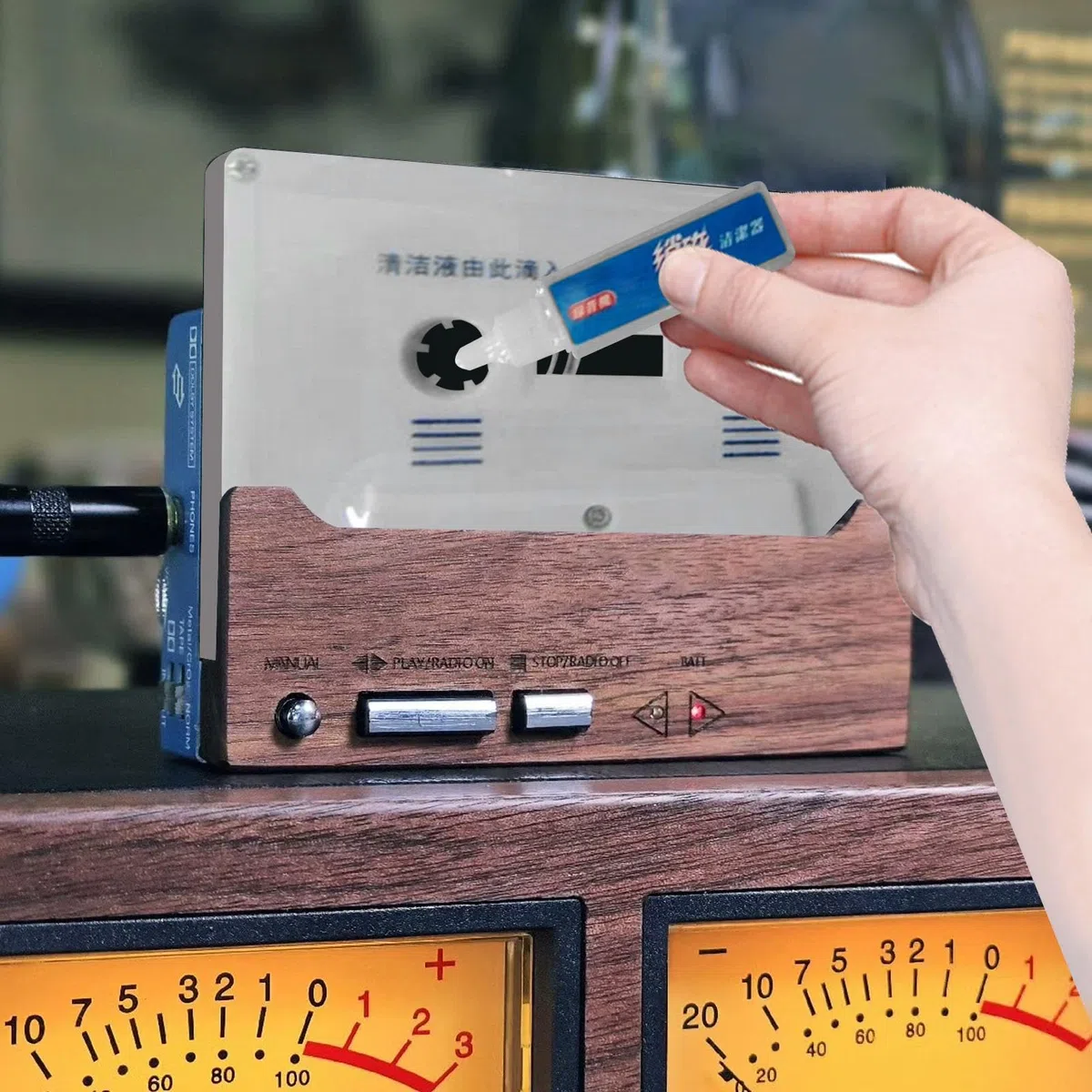Limpiador de cabezales de cassette, desenmagnetizador de cabeza de audio, kit de eliminación de polvo | Líquidos de limpieza de casetes compactos, kit de mantenimiento de audio, grabadora Boombox Deck