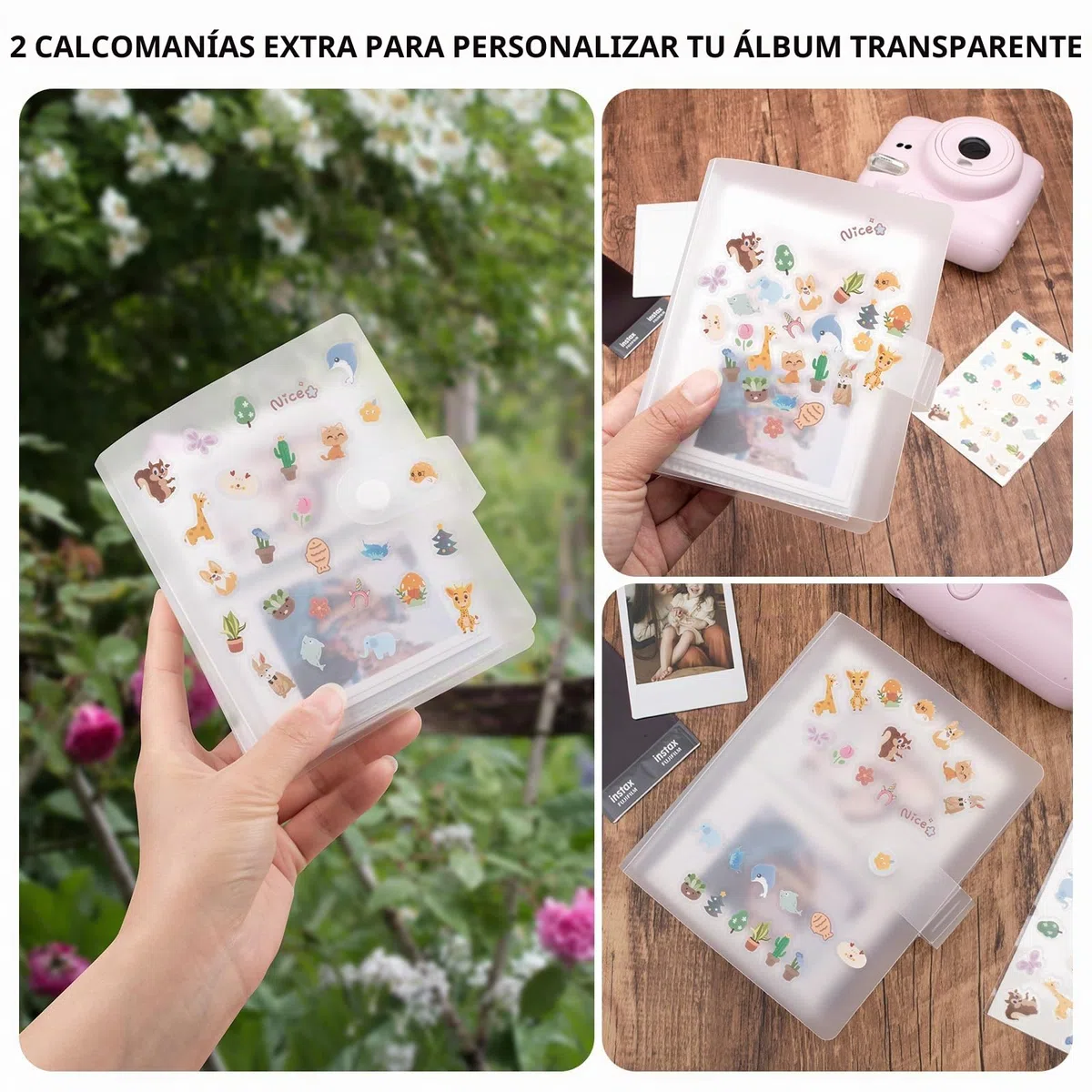 8 en 1 - Kit de Accesorios de Fotos 2x3 Compatible con Película Fujifilm Instax Mini (54 x 86 mm) - Instax Mini 13 41 12 11 99 8 7 9 90 50 40 EVO Cámara Instantánea