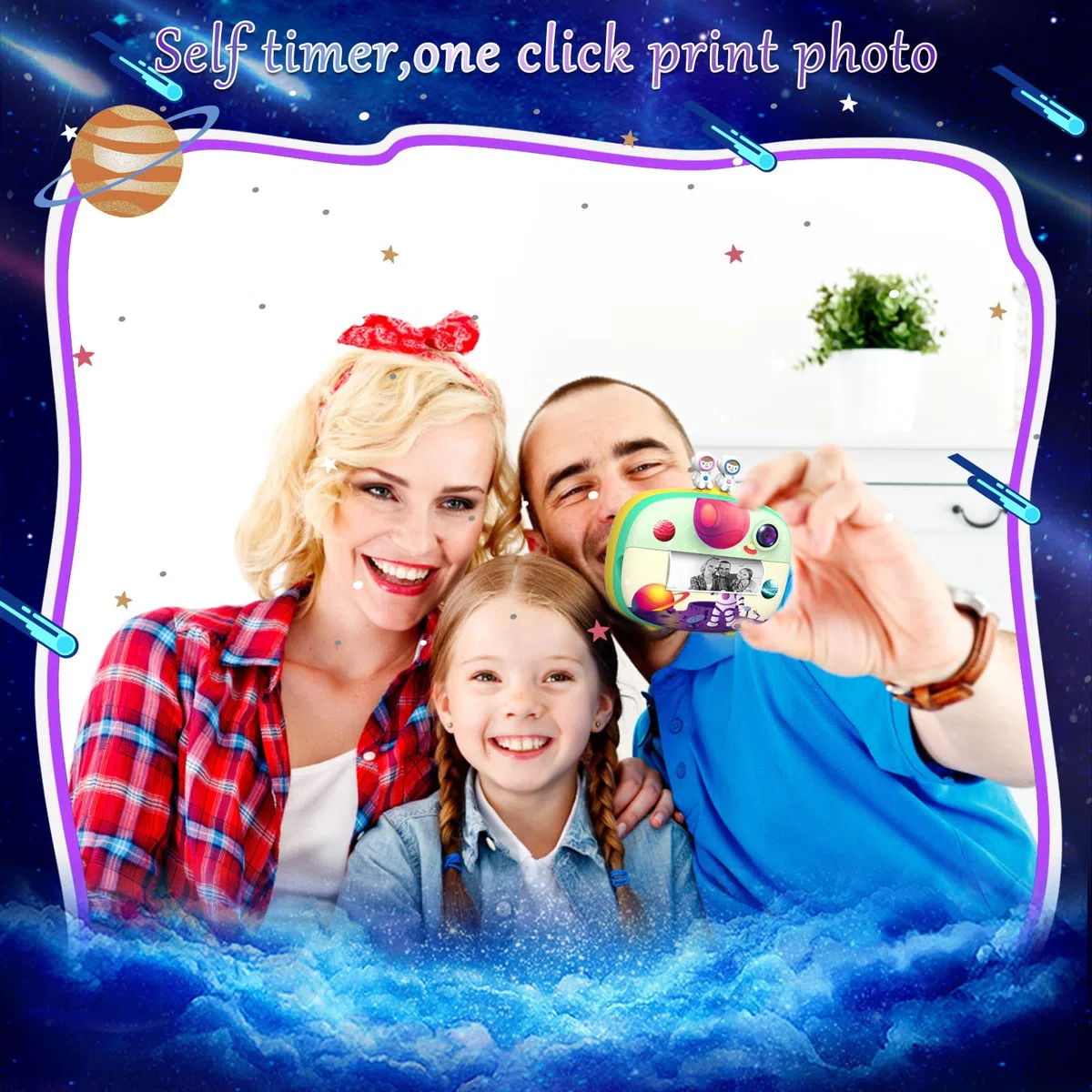 Uleway Cámara Fotos Infantil Instantánea para Niños, Cámaras Digitales de Fotos con Pantalla de 2.4 ", con Papel de Impresión Tarjeta SD de 32GB, Regalos Juguete para Niños y Niñas 3 a 12 Años (Verde)