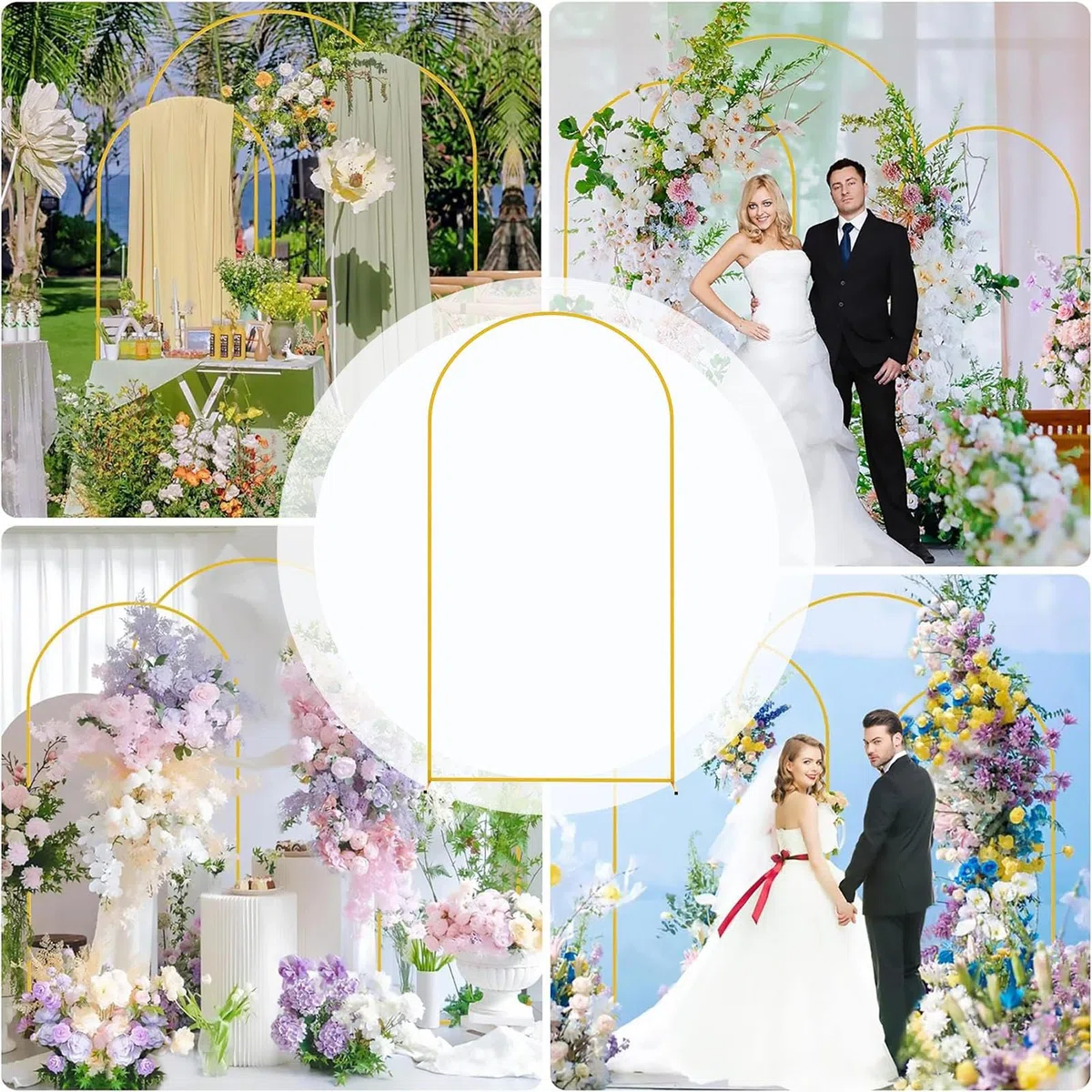 Soporte para Metálico Decorativo Estructura Resistente para Bodas Y Eventos con Base Estable Marco De Fondo Globos Flores Y Luces En Hierro Artístico Graduaciones Fiestas Infantiles