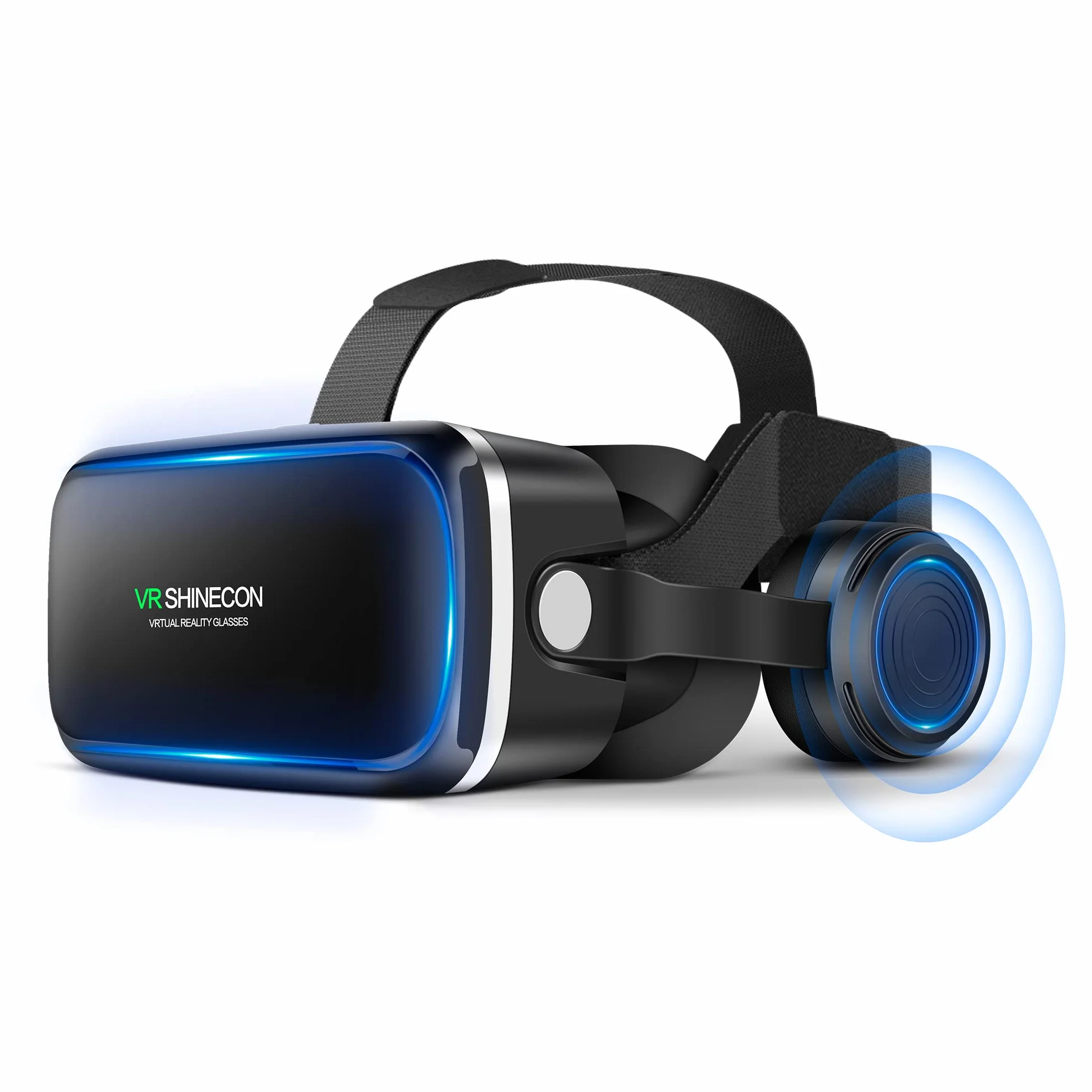 Gafas VR con Auriculares, 3D Gafas Realidad Virtuales,Visión Amplia 360 Grado Película 3D Juego Envolvente para Móviles 4.7-6.6 Pulgada Inteligentes por Android/iPhone
