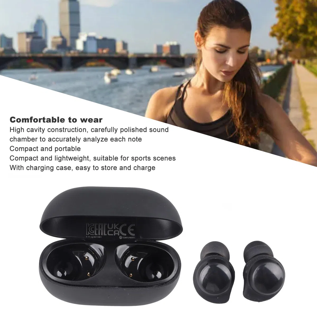 VBESTLIFE Auriculares Inalámbricos Bluetooth para Redmi Buds 3 Lite, Auriculares Bluetooth 5.2 con Reducción de Ruido con Tapones para los Oídos de Repuesto, con Estuche de Carga