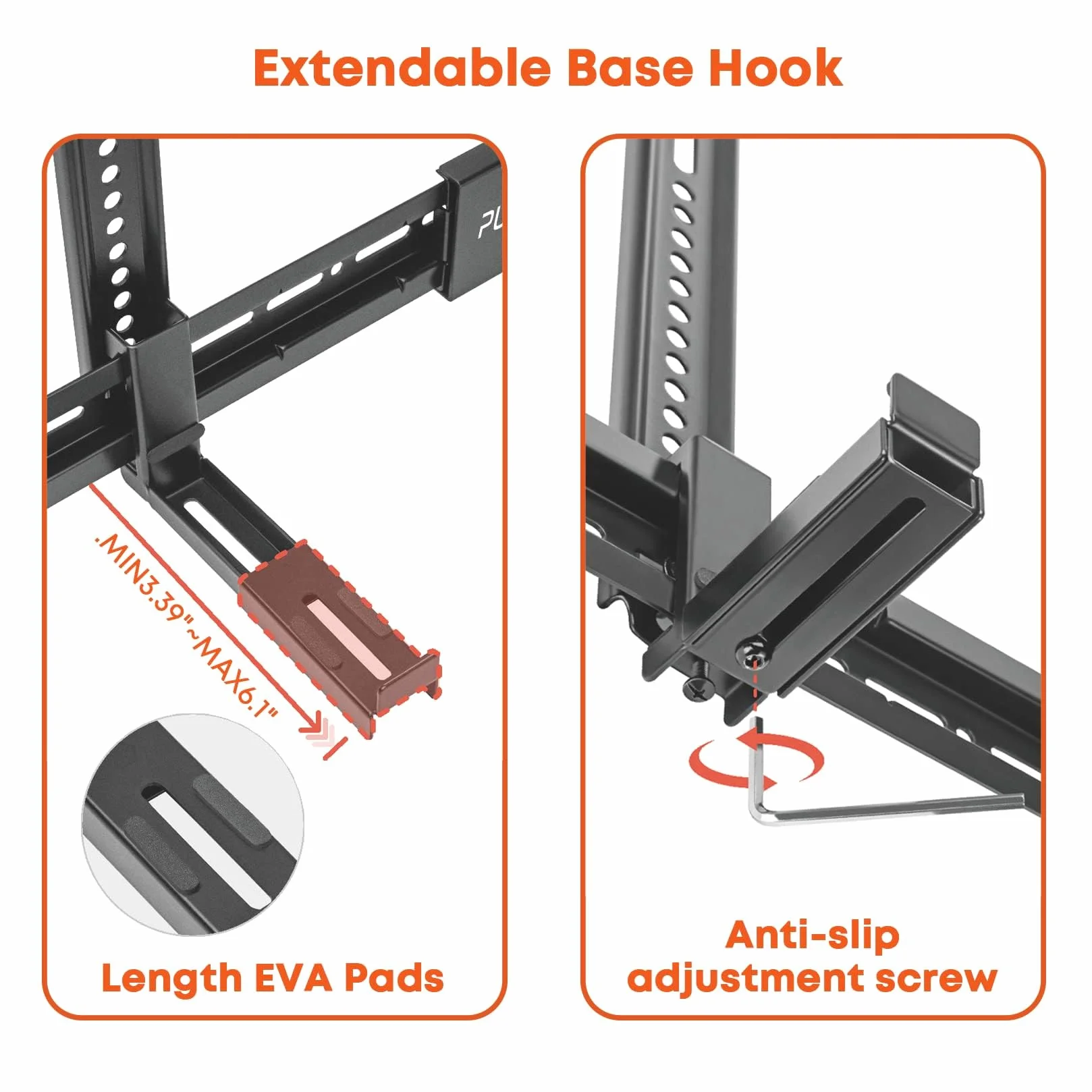 Soporte Universal de Barra de Sonido - Instalar en TV, Pared o Soporte Antideslizante - Para Barras de Sonido Menos de 15kg