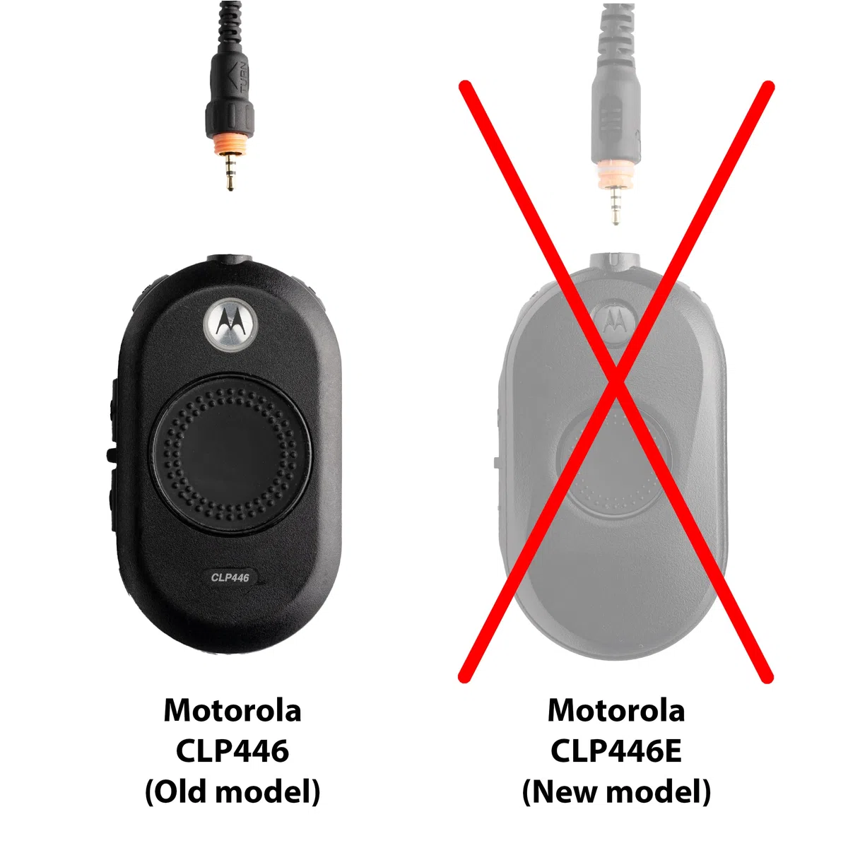 Auriculares de radio para Motorola CLP446, CLK466, cable reforzado con Kevlar, sujeción segura con auriculares en forma de C, múltiples funciones para cualquier ámbito de aplicación