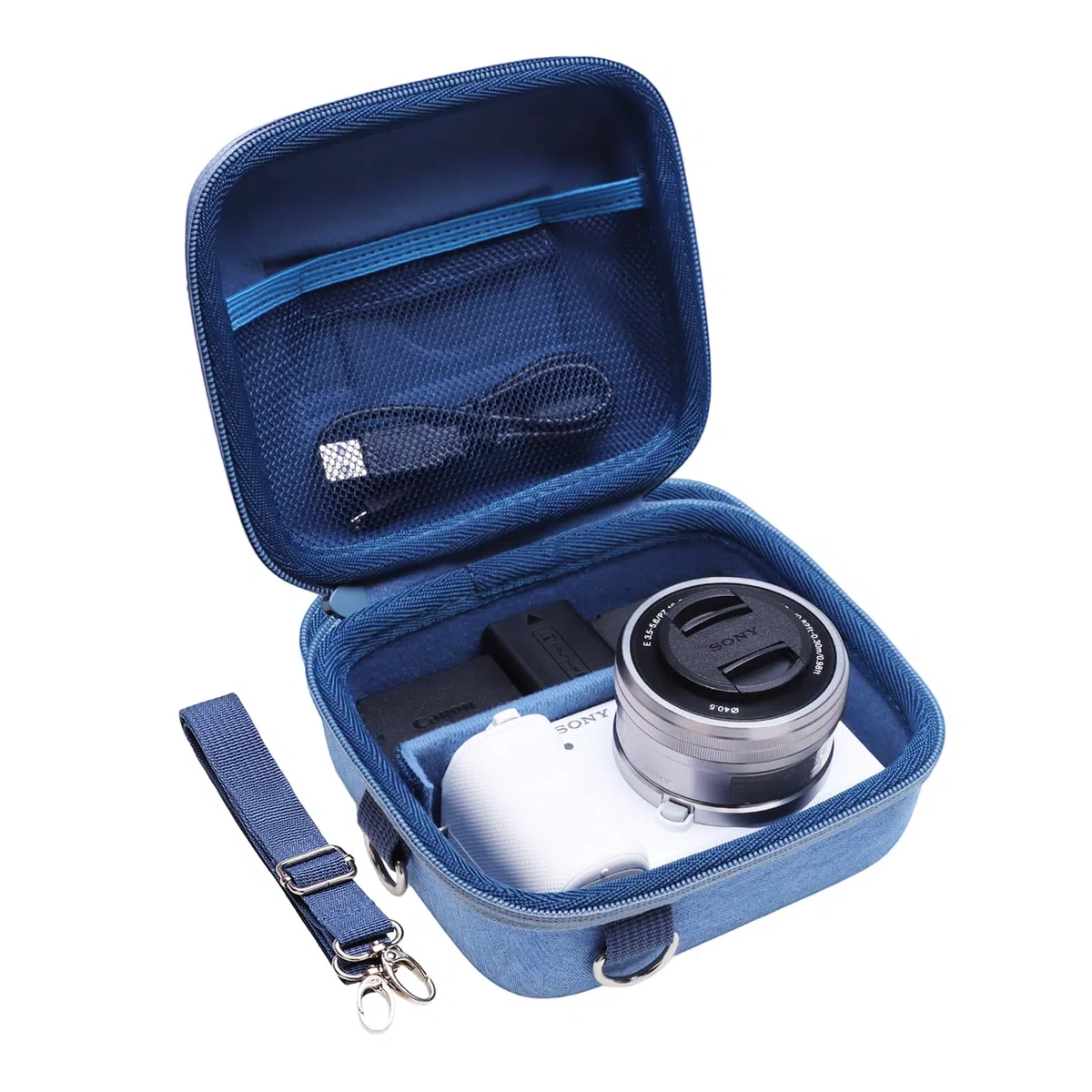XANAD Funda para Cámaras Compactas Sony Alpha 6700/6400/6100/ZV-1/ZV-1 II/ZV-E10/ZV-E10 II/ZV-1F/FUJIFILM X100VI/X-HF1, con Separadores Robustos Extraíbles (Caqui)