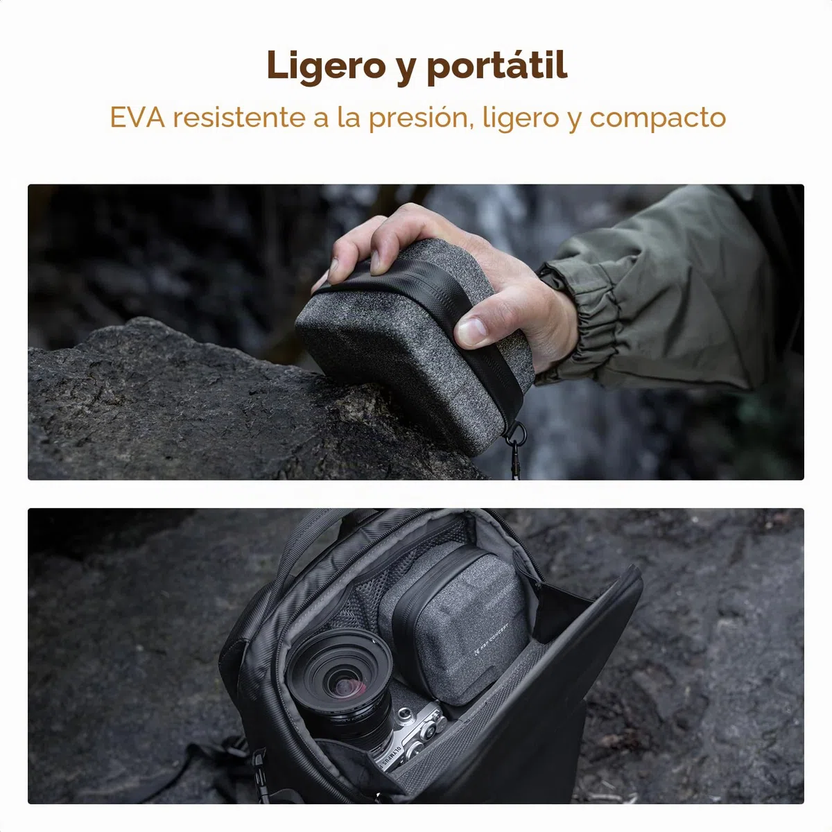 K&F Concept Estuche de Filtro de Lente 10 en 1, Funda rígida para Filtro de cámara de hasta 95 mm con Correa de Mano, Cartera de Almacenamiento Impermeable para Filtro ND UV CPL