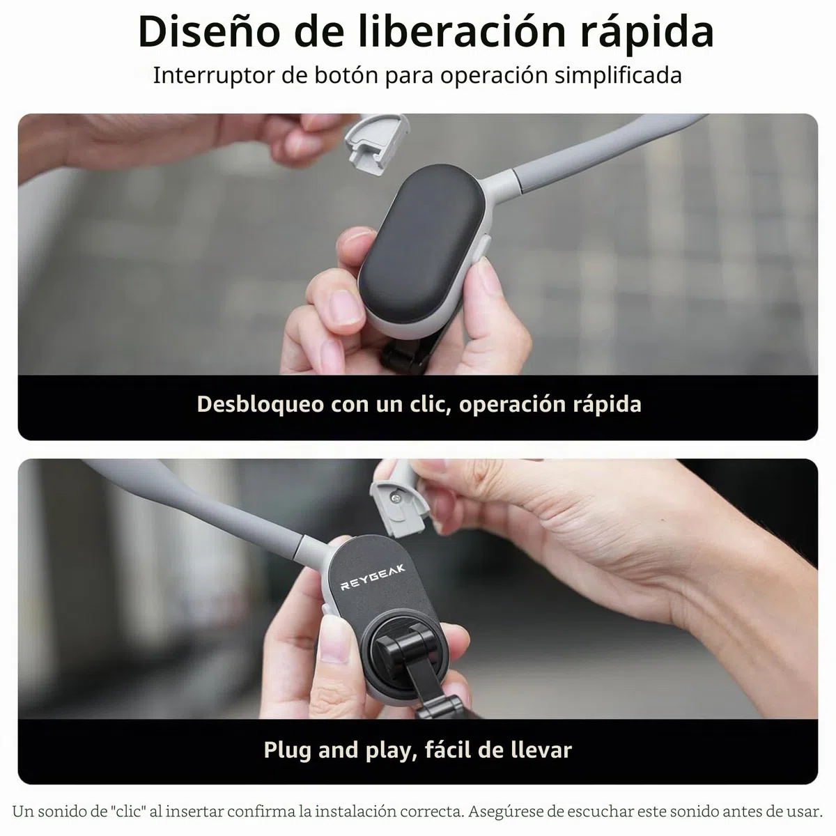 REYGEAK Soporte Magnético para el Cuello para Teléfonos, Compatible con iPhone 15, 14, 13, 12 y Samsung Galaxy S23/S22/S21, Montaje Rápido, Flexible, para Vlog/POV, Manos Libres, Grabación de Vídeo