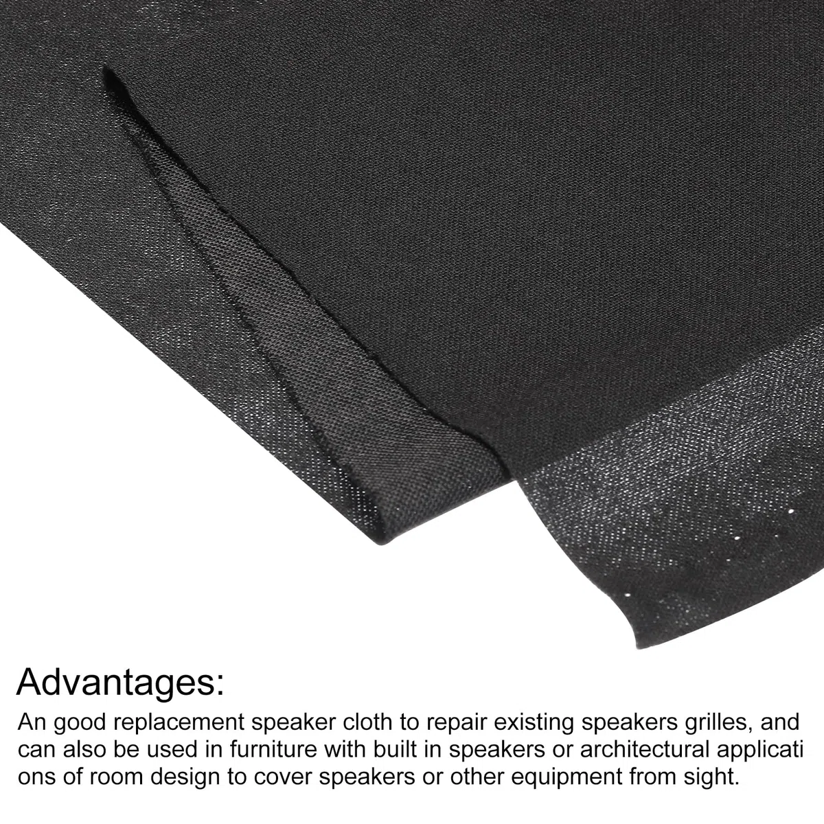 QUARKZMAN Tela de Rejilla Negra para Altavoces (No Tejido de Caña) Tela Antipolvo para Cajas Estéreo 150cm x 120cm 59 Pulgadas x 47 Pulgadas