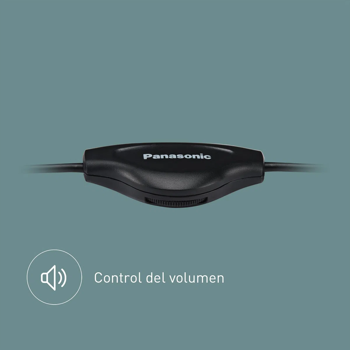 Panasonic RP-HT090E-H Auriculares Estéreo Ligeros, Supraaurales, Cable de 5 m, Control De Volumen, XBS, Conector de 3,5 mm, Color Negro