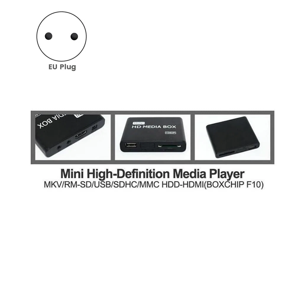 Reproductor Multimedia Full HD 1080P con Reproductor de Vídeo Multimedia, Compatible con para, AV, USB, SD/MMC, MKV, 264, Enchufe Europeo.
