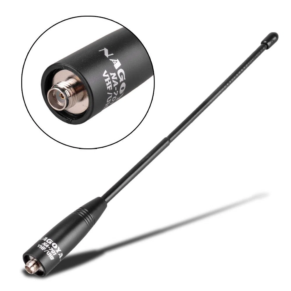 Auténtica Antena Nagoya NA-701 de 8 Pulgadas de látigo VHF/UHF (144/430 MHz) para radios BTECH y BaoFeng