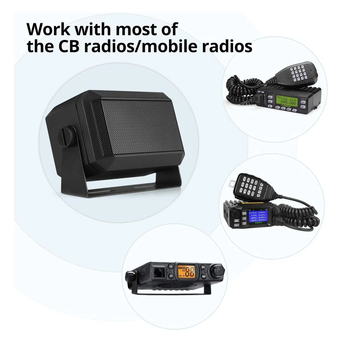 Altavoces Externos, para Radioaddity CB 27, para TYT MD 9600, para TH 9800, para Yaesu FT 7800R, para FT 8900R, Radio Móvil de Coche CB de 3,5 Mm y 5 W para Transceptor Móvil de