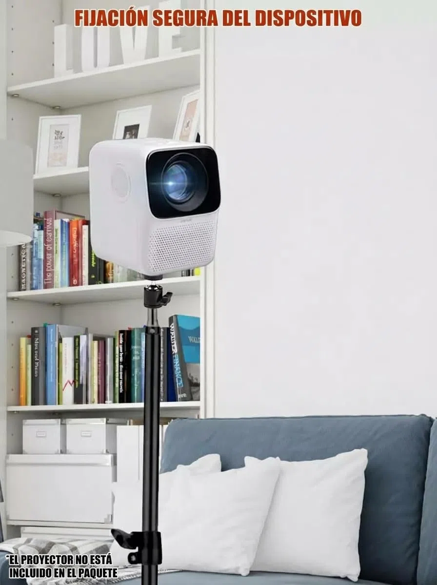 JBH-Pr900 Trípode Universal para Proyector, Altura Regulable hasta 1.9m, Carga Máxima 900g, Soporte Portátil para Mini Proyector y Cámaras con Rosca 1/4"