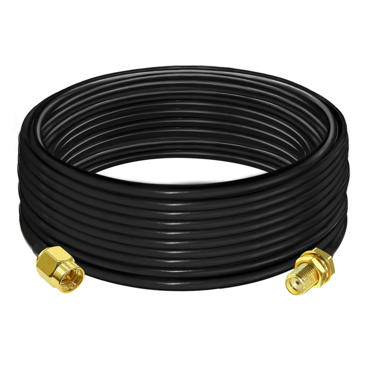 TUOLNK Cable de Extensión SMA RG58 32,8 Pies (10M) Coaxial Macho a Hembra 3G 4G LTE Antena WiFi LAN Inalámbrica RF Flexible de Baja Pérdida Radio CB