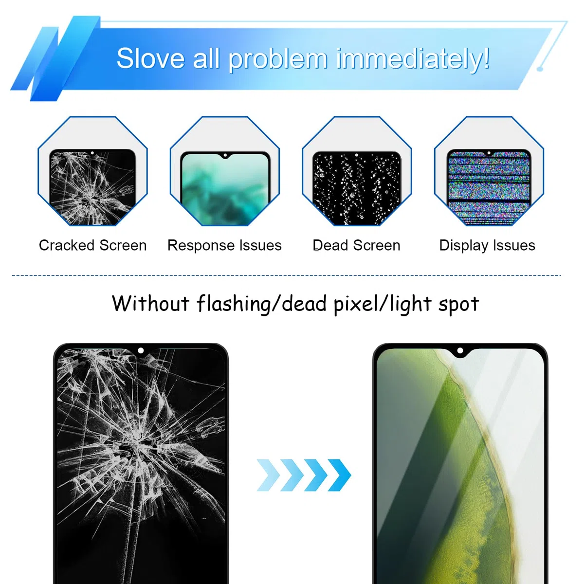 Dinow - Pantalla para Samsung Galaxy A23 5G SM-A236U, SM-A236U1, SM-A236B, SM-A236B/DS, SM-A236B/DSN, SM-A236E Full LCD Touch para Samsung Galaxy A23 Display (con herramienta de reparación)