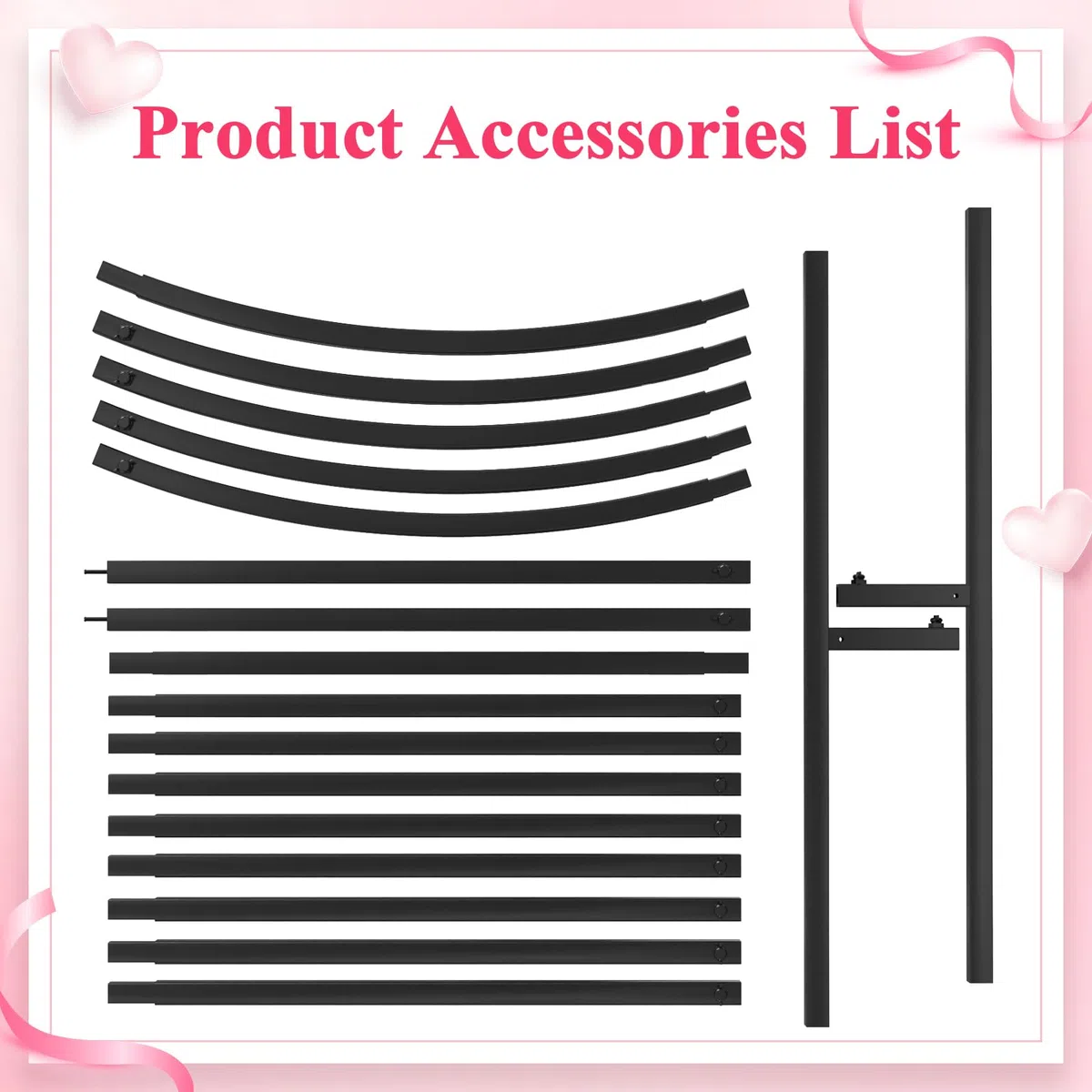 Wokceer Arco Cuadrado de Metal Negro de 7.2 pies para decoración de Bodas y Fiestas