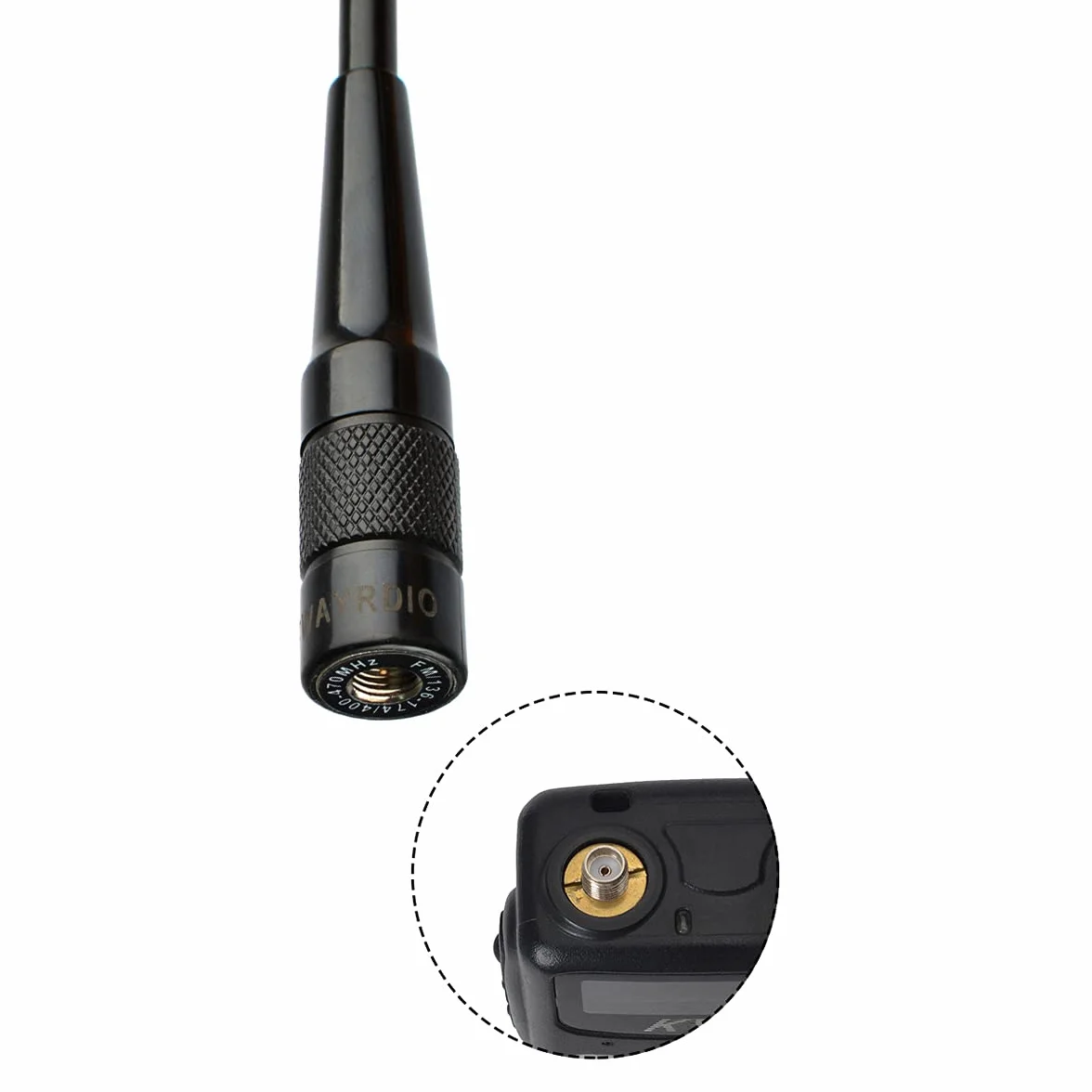 TWAYRDIO Antena Macho Sam UHF/VHF 144/430 MHz, antena Suave de látigo de Alta ganancia de 39 cm para Radio estándar de 2 vías Kenwood/YAESU/Vertex (paquete de 2)