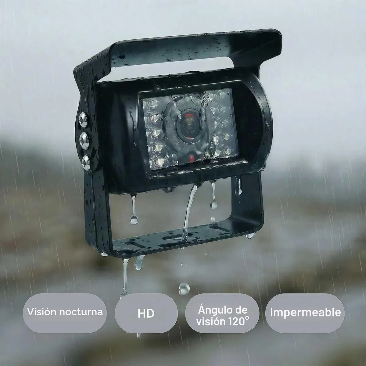 12 V-24 V RV Camión Van Trailer Bus Kit de cámara de Seguridad, 7 Pulgadas TFTLCD HD Color Monitor + Impermeable visión Nocturna vehículo Aparcamiento Marcha atrás cámara de visión Trasera